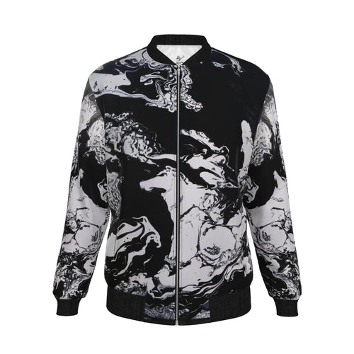 Veste bomber, motif LE CHEVAL ET SA CAVALIÈRE, d'après une toile d'Antoine Gerber