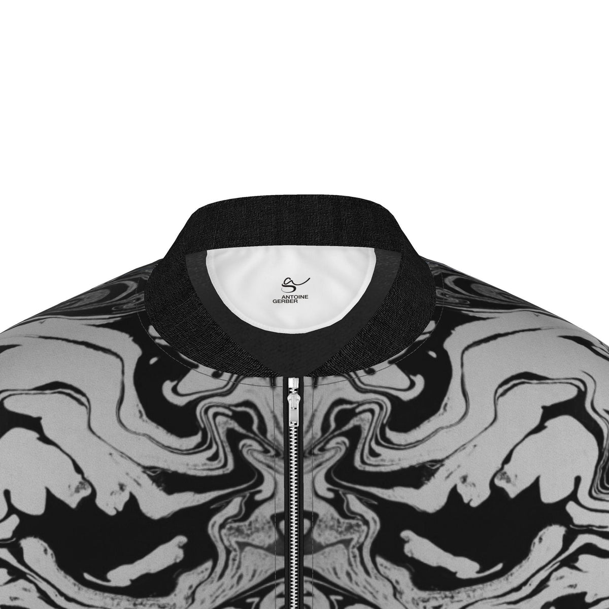 Veste bomber, motif L'ANGE FOU, d'après une toile d'Antoine Gerber, vue 4