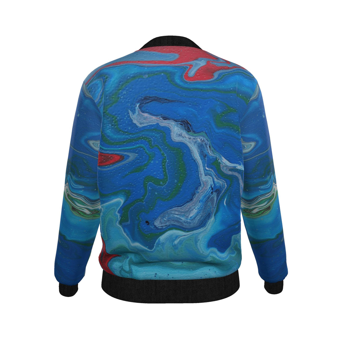 Veste bomber, motif L'OCÉAN INDIEN, d'après une toile d'Antoine Gerber, vue 2