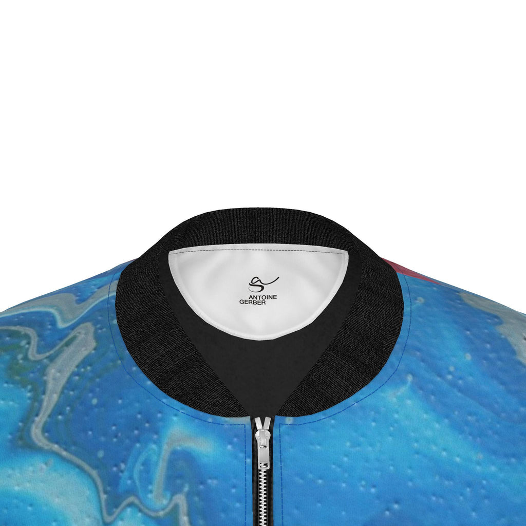 Veste bomber, motif L'OCÉAN INDIEN, d'après une toile d'Antoine Gerber, vue 3