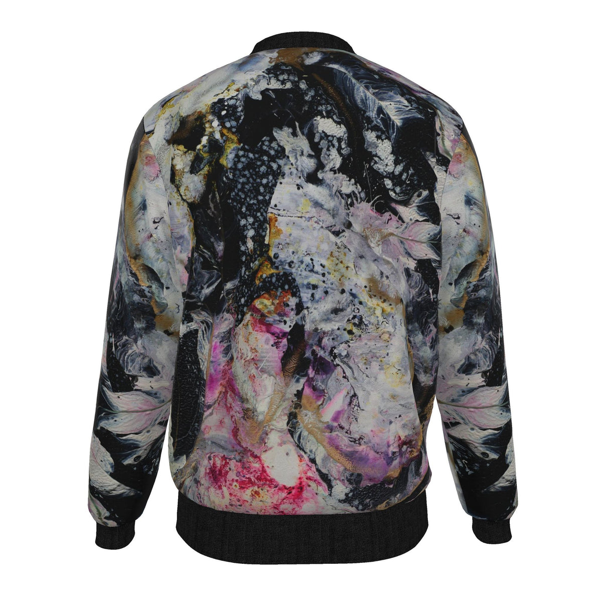 Veste bomber, motif LES PLUMES D'ANGE, d'après une toile d'Antoine Gerber, vue 3