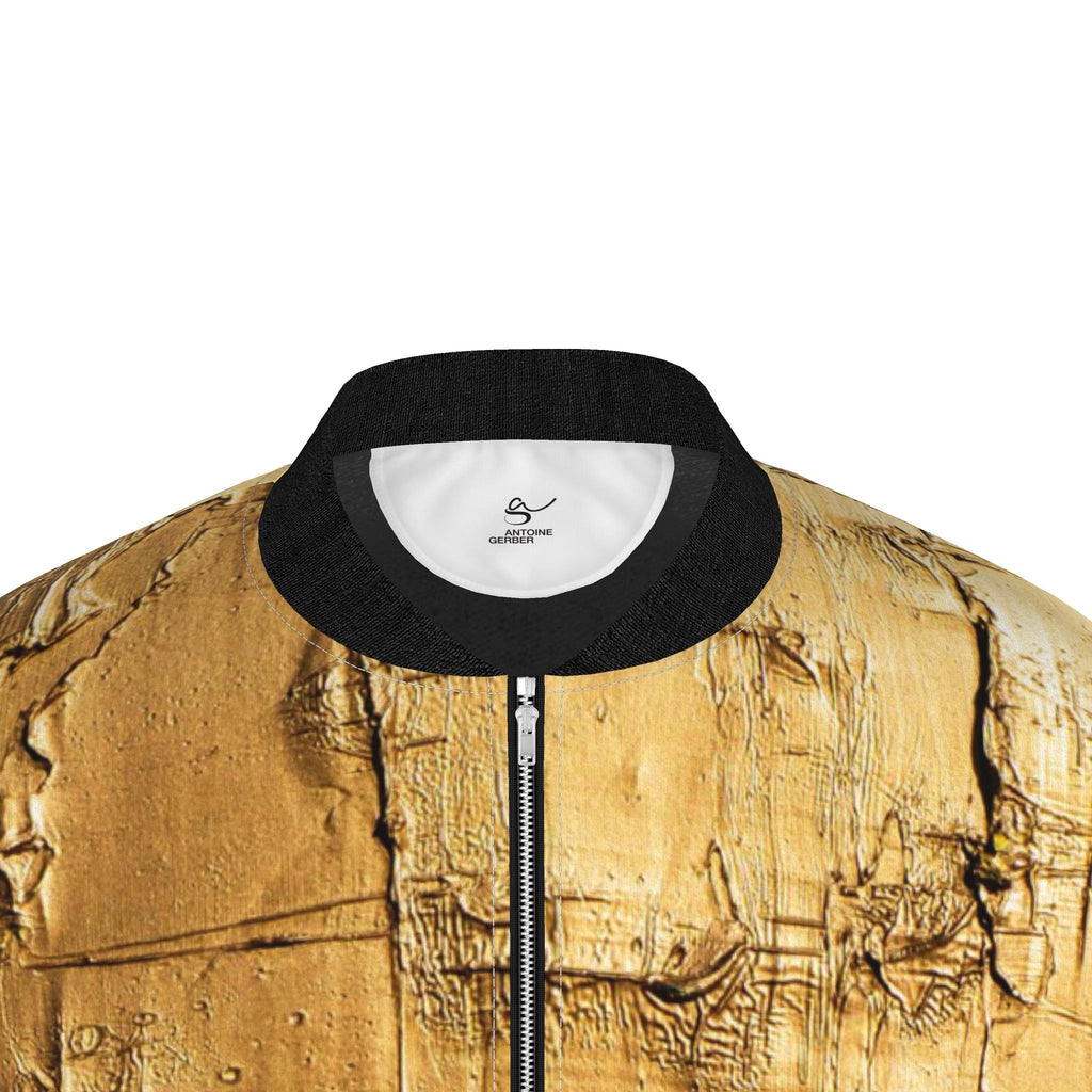 Veste bomber, motif NUANCE DORÉE, d'après une toile d'Antoine Gerber, vue 3