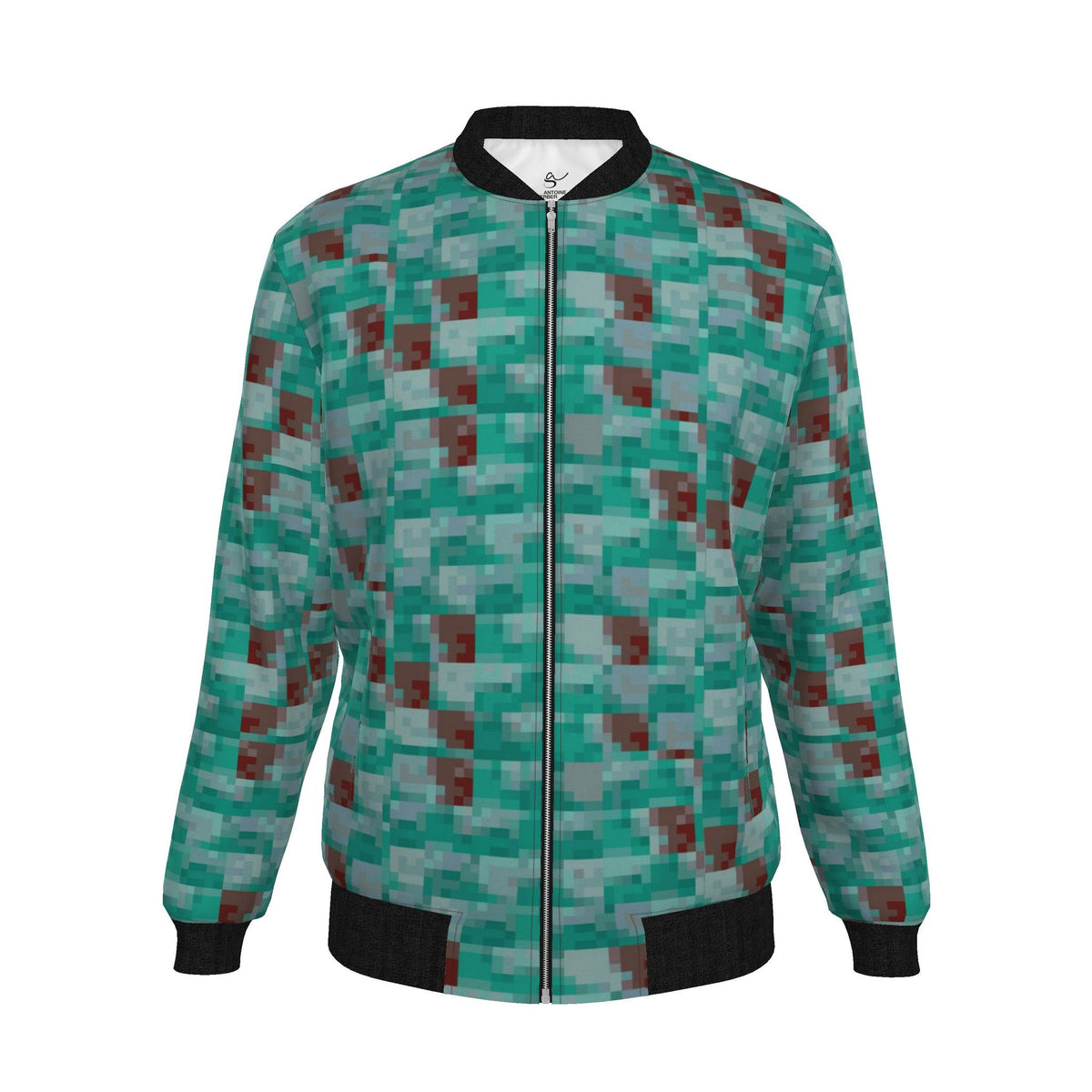 Veste bomber, motif LE POISSON DES CARAÏBES, d'après une toile d'Antoine Gerber