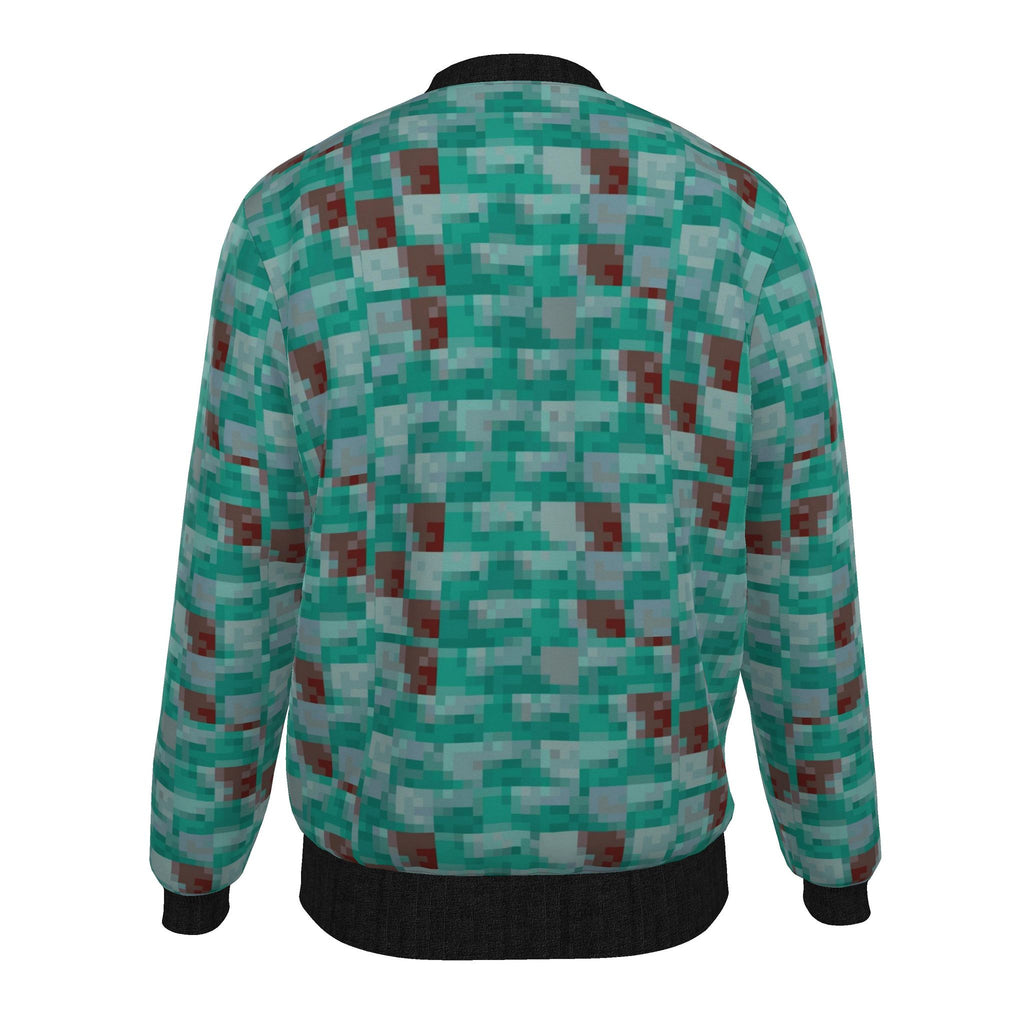 Veste bomber, motif LE POISSON DES CARAÏBES, d'après une toile d'Antoine Gerber, vue 2