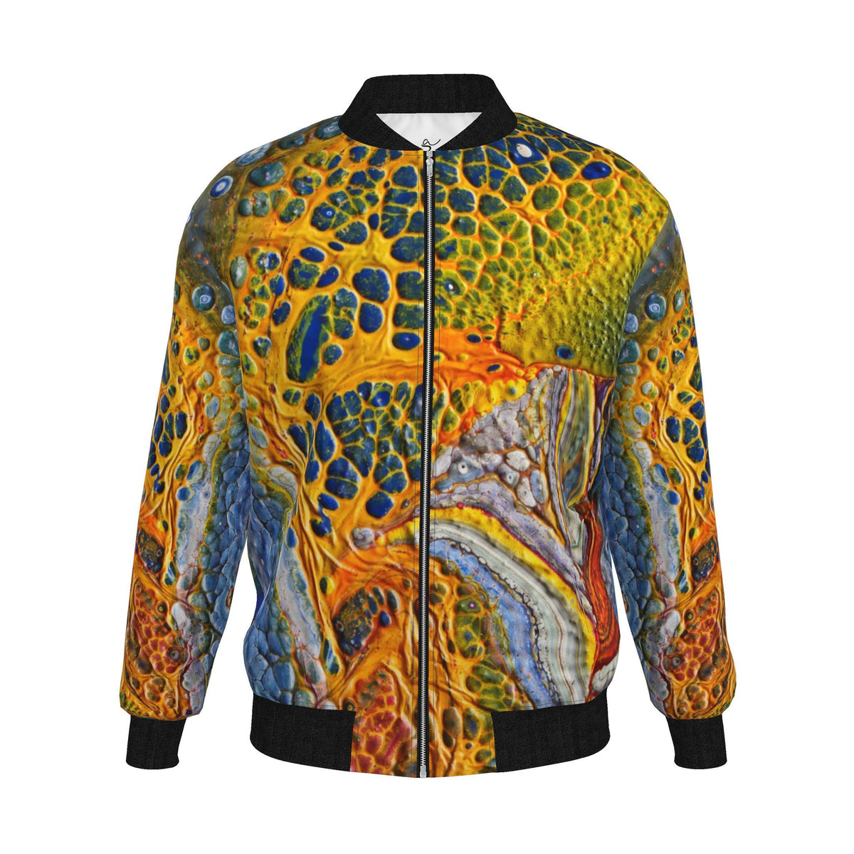 Veste bomber, motif LE NOUVEAU MONDE, d'après une toile d'Antoine Gerber