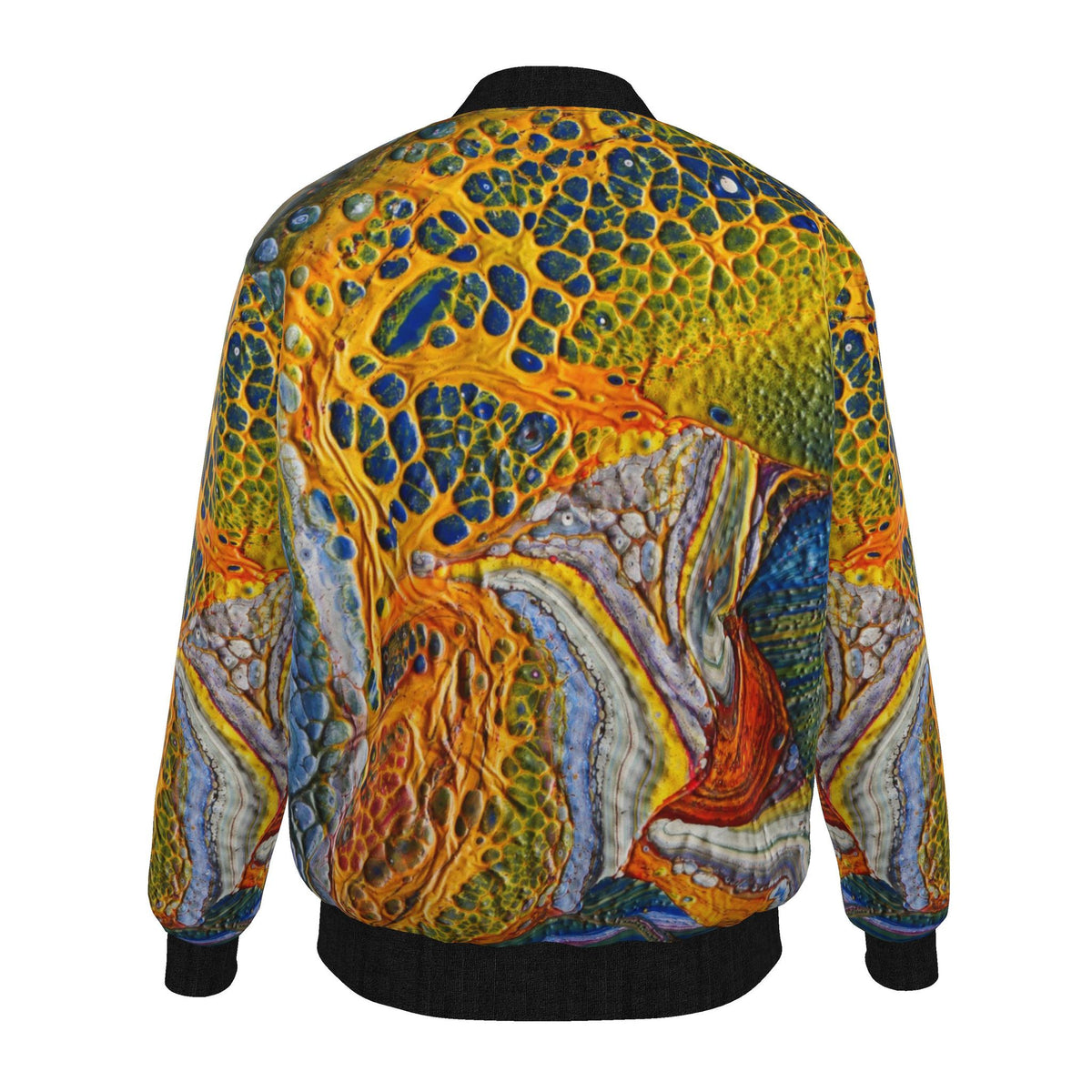 Veste bomber, motif LE NOUVEAU MONDE, d'après une toile d'Antoine Gerber, vue 2