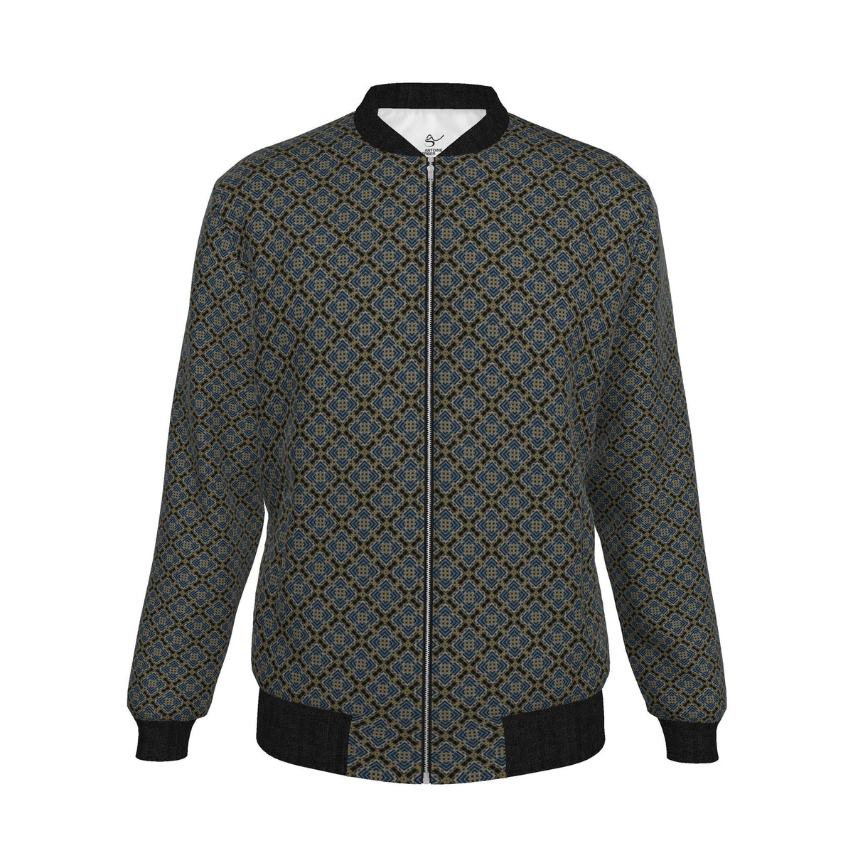 Veste bomber, motif LES CORDES DORÉES DU LABYRINTHE, d'après une toile d'Antoine Gerber