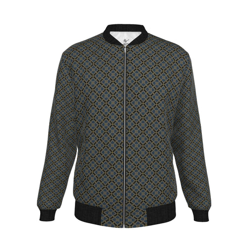 Veste bomber, motif LES CORDES DORÉES DU LABYRINTHE, d'après une toile d'Antoine Gerber