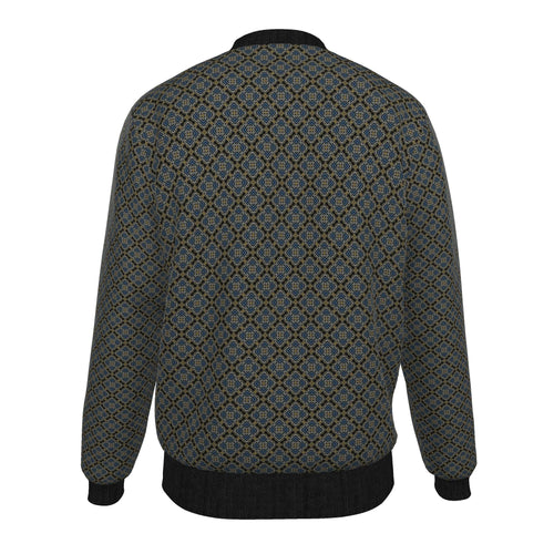 Veste bomber, motif LES CORDES DORÉES DU LABYRINTHE, d'après une toile d'Antoine Gerber, vue 2