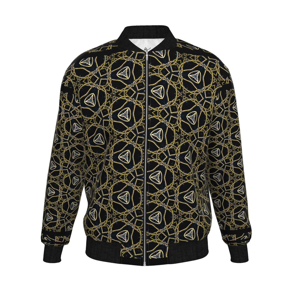 Veste bomber, motif LES CORDES DORÉES ENCHAINÉES, d'après une toile d'Antoine Gerber