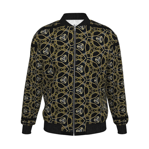 Veste bomber, motif LES CORDES DORÉES ENCHAINÉES, d'après une toile d'Antoine Gerber