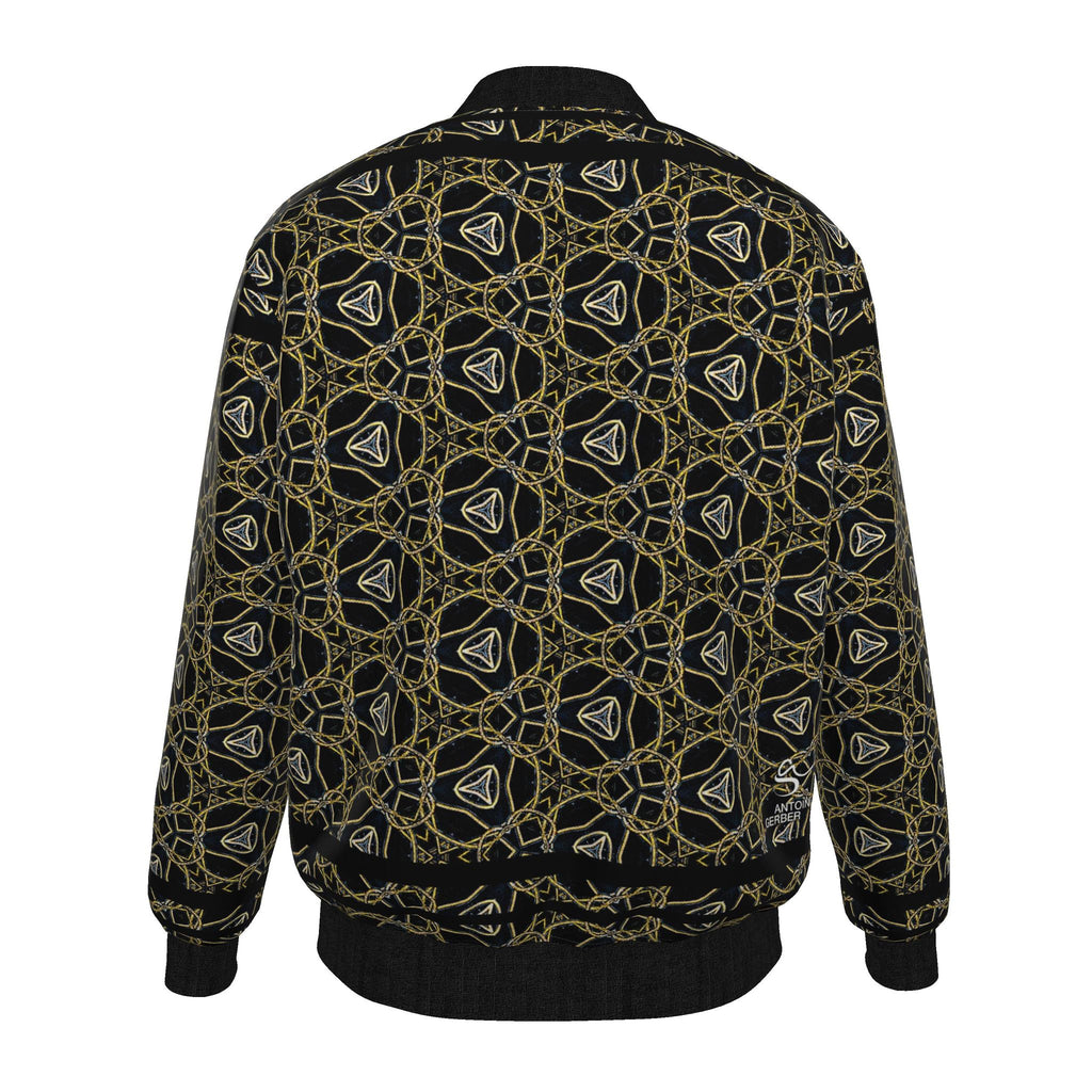 Veste bomber, motif LES CORDES DORÉES ENCHAINÉES, d'après une toile d'Antoine Gerber, vue 2