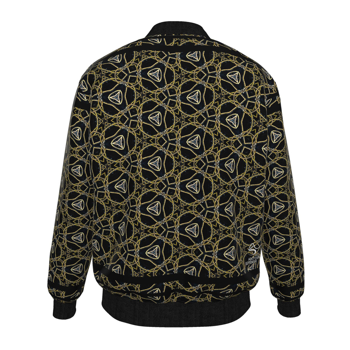 Veste bomber, motif LES CORDES DORÉES ENCHAINÉES, d'après une toile d'Antoine Gerber, vue 2