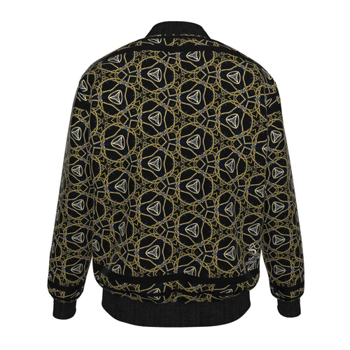 Veste bomber, motif LES CORDES DORÉES ENCHAINÉES, d'après une toile d'Antoine Gerber, vue 2