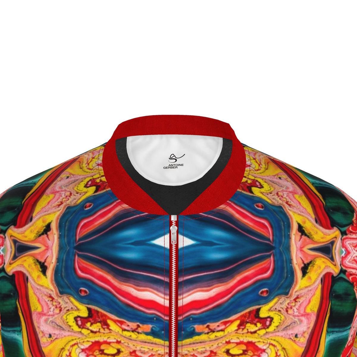 Veste bomber, motif AMADEUS LE JAMAÏCAIN, d'après une toile d'Antoine Gerber, vue 3