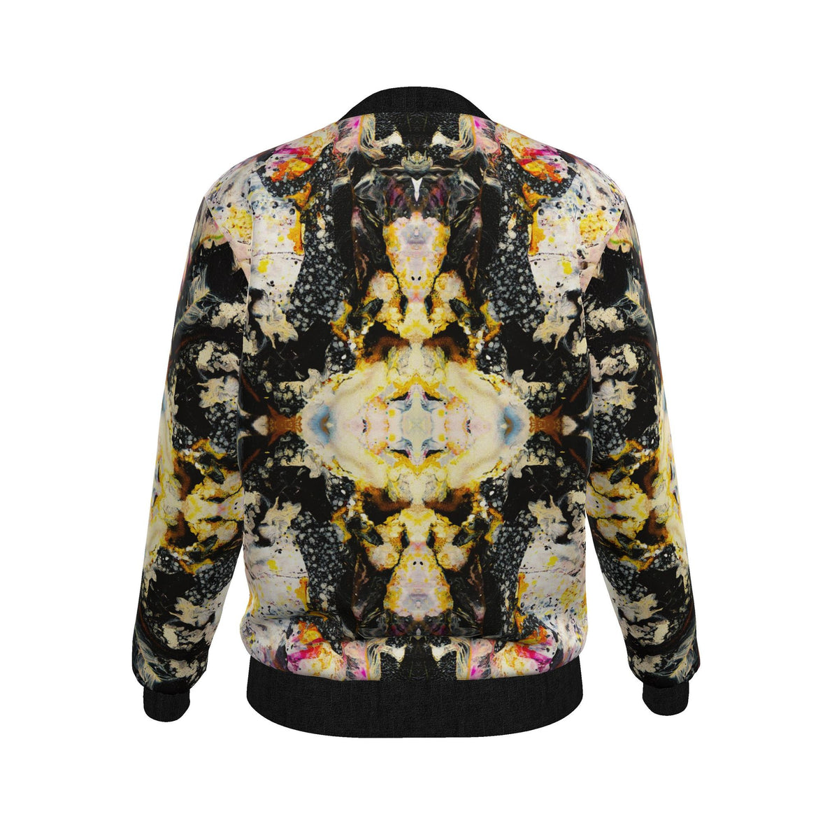 Veste bomber, motif LES PLUMES D'ANGE, d'après une toile d'Antoine Gerber, vue 2