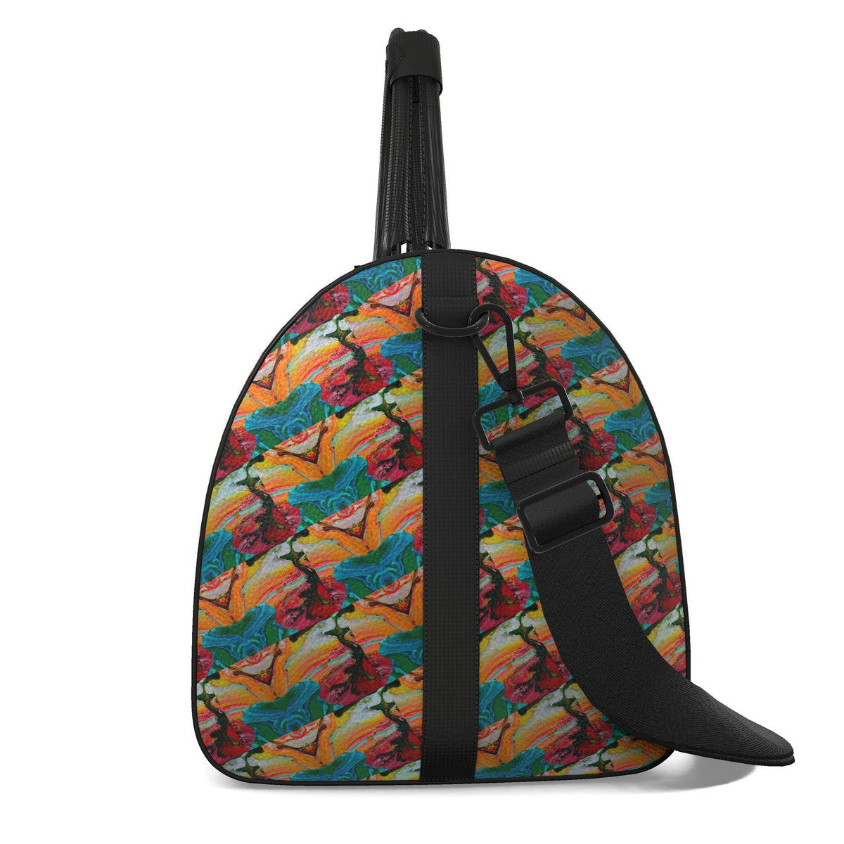 Sac polochon, motif LE POISSON DES CARAÏBES, d'après une toile d'Antoine Gerber, vue 3