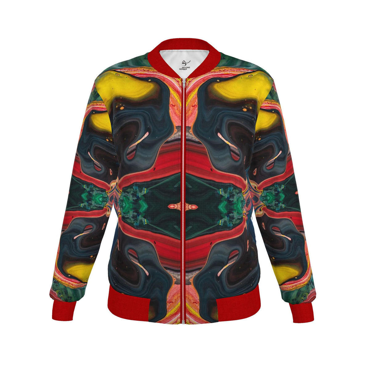Veste bomber, motif AMADEUS LE GANESH, d'après une toile d'Antoine Gerber