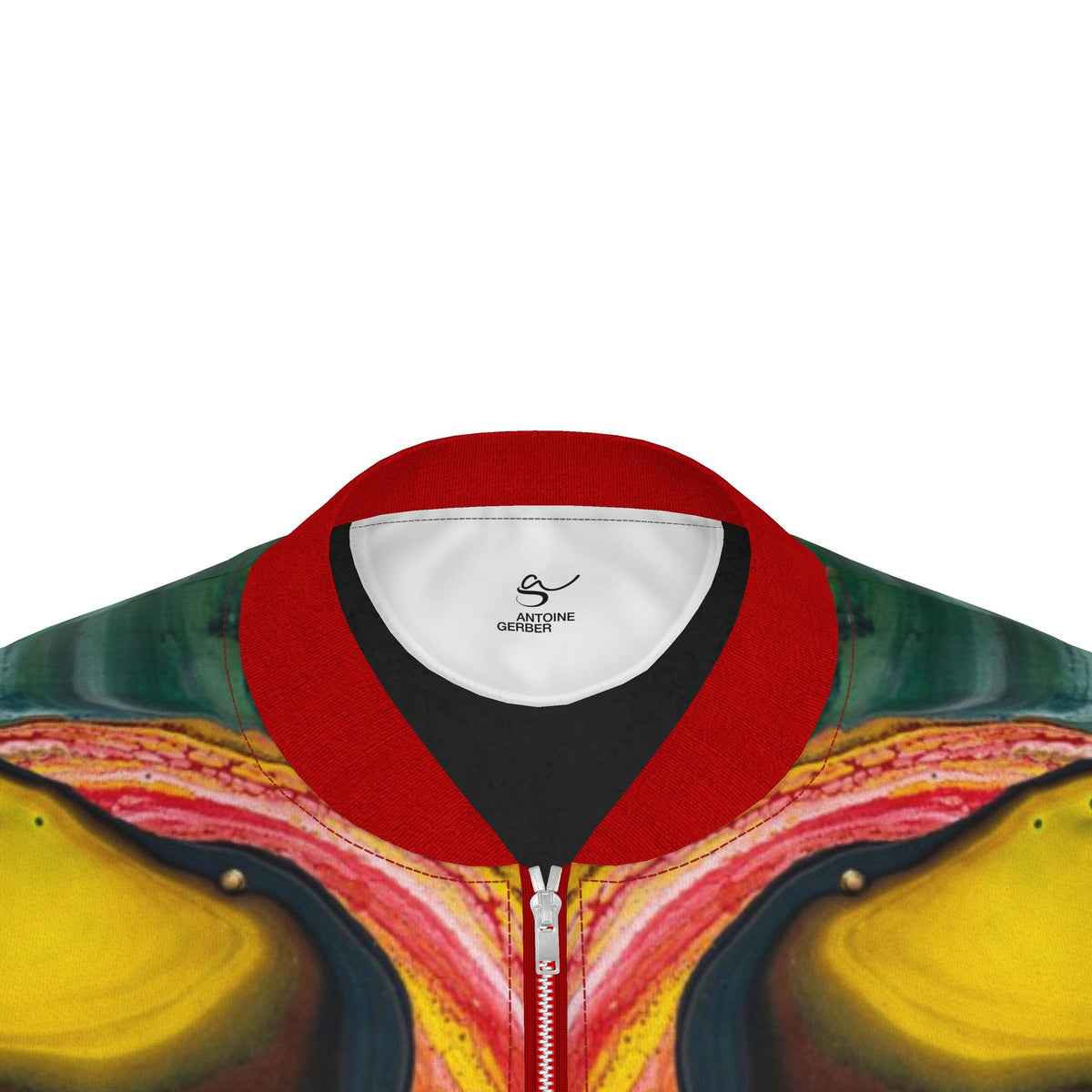Veste bomber, motif AMADEUS LE GANESH, d'après une toile d'Antoine Gerber, vue 3
