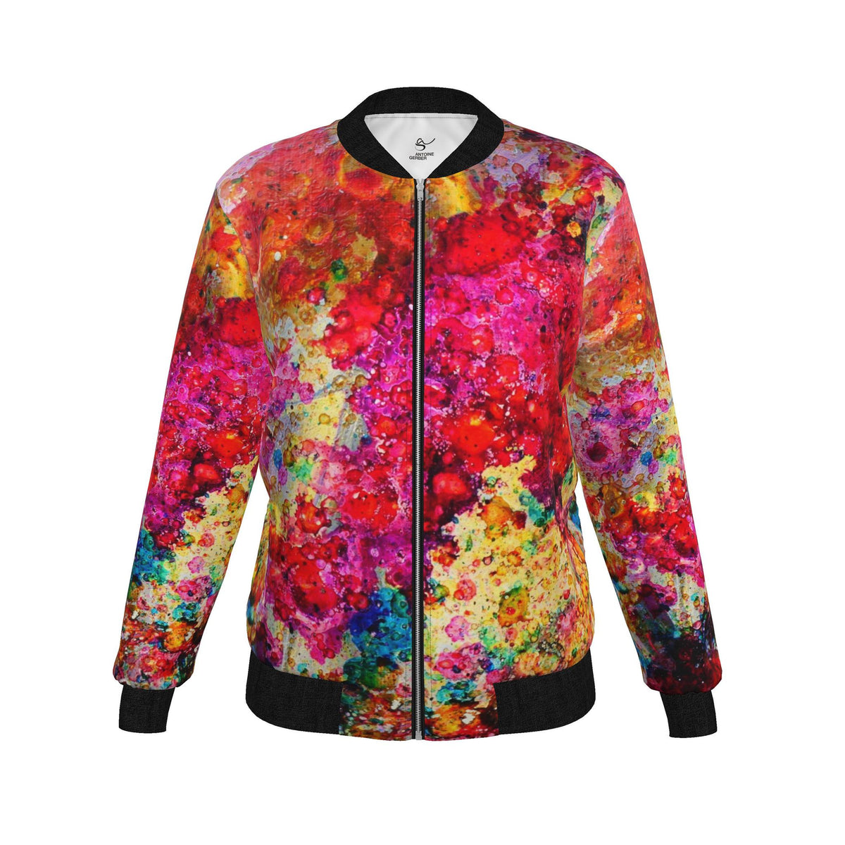 Veste bomber, motif LA BELLE ET LA BÊTE, d'après une toile d'Antoine Gerber