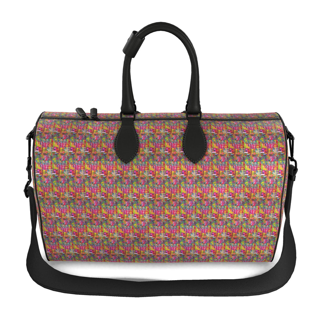 Sac polochon, motif LES FAVELAS, d'après une toile d'Antoine Gerber, vue 2