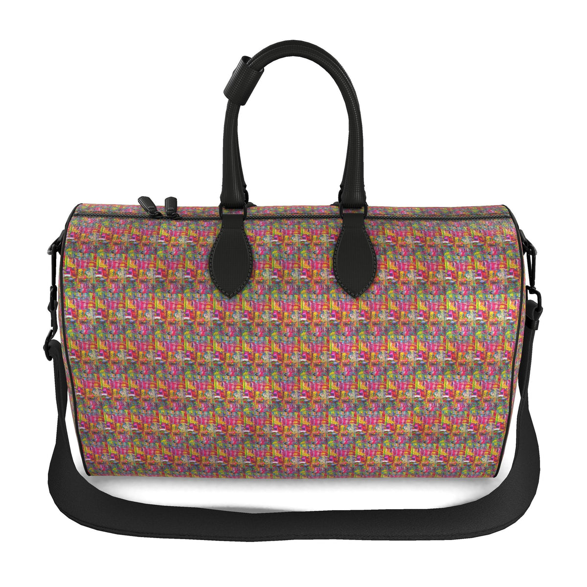 Sac polochon, motif LES FAVELAS, d'après une toile d'Antoine Gerber, vue 2