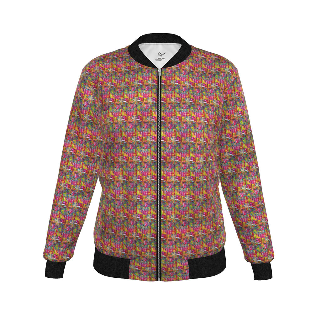 Veste bomber, motif LES FAVELAS, d'après une toile d'Antoine Gerber