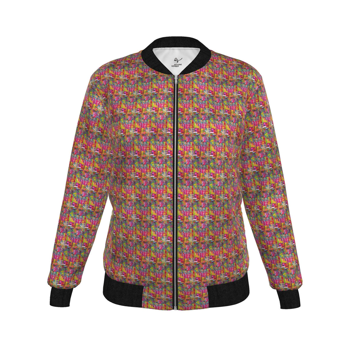 Veste bomber, motif LES FAVELAS, d'après une toile d'Antoine Gerber