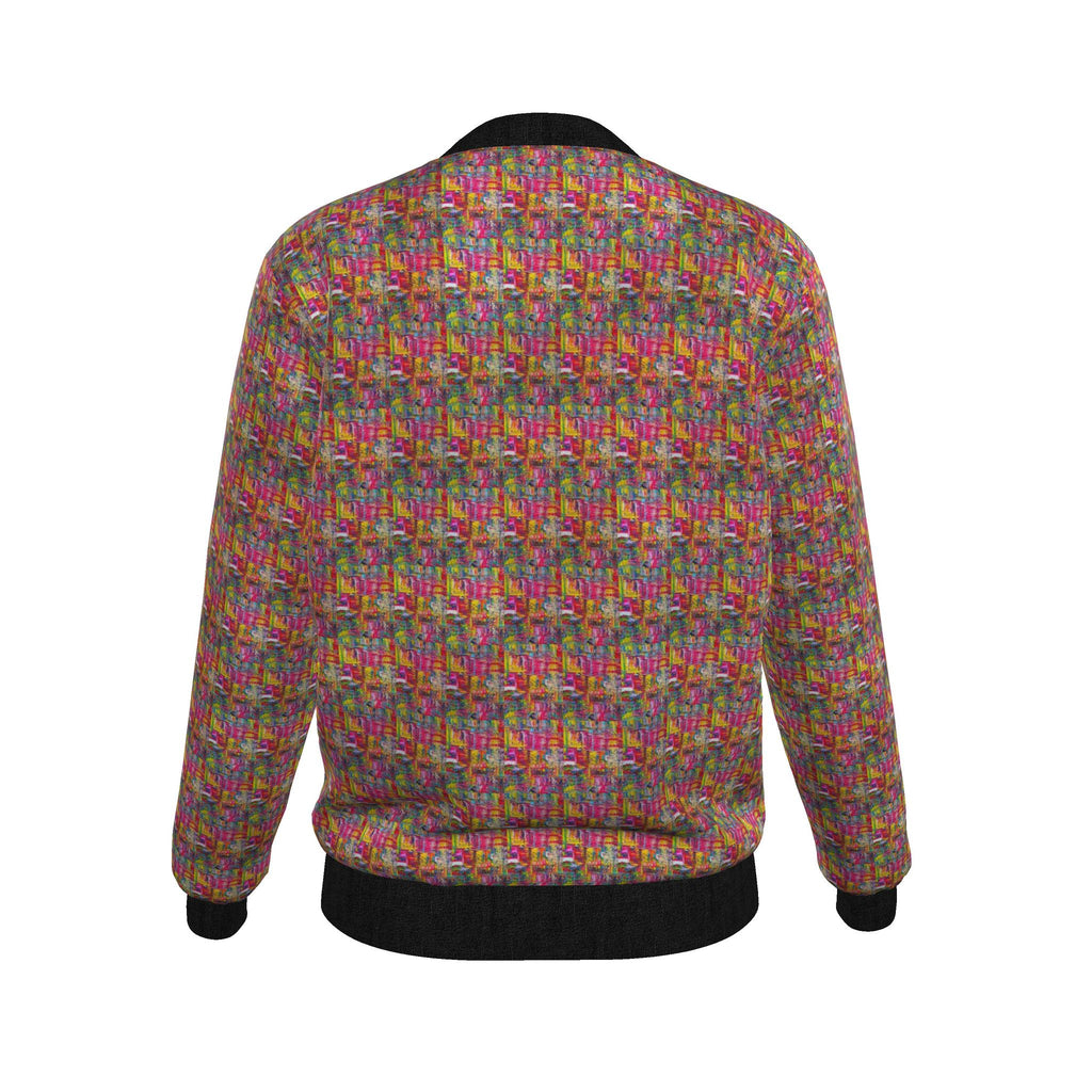Veste bomber, motif LES FAVELAS, d'après une toile d'Antoine Gerber, vue 2