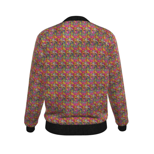 Veste bomber, motif LES FAVELAS, d'après une toile d'Antoine Gerber, vue 2