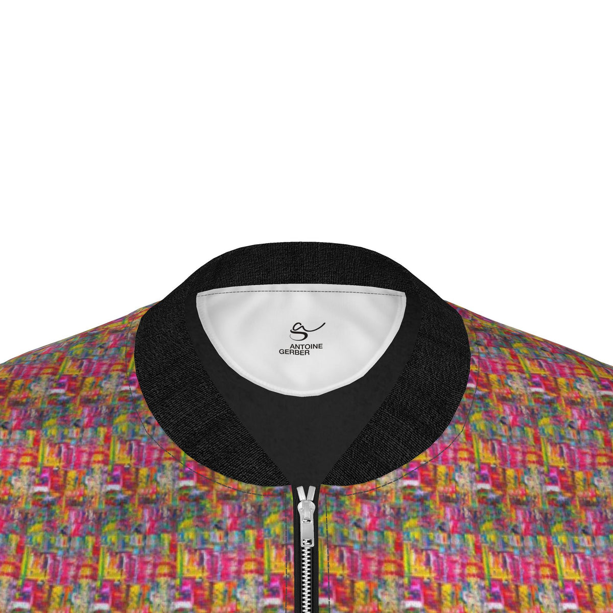 Veste bomber, motif LES FAVELAS, d'après une toile d'Antoine Gerber, vue 3