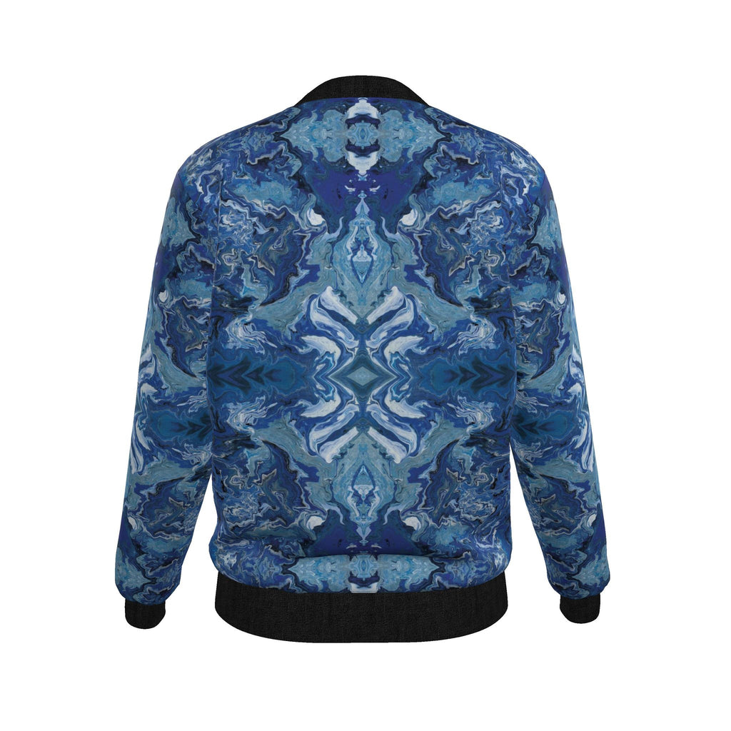 Veste bomber, motif L'ÉCHO DES PROFONDEURS, d'après une toile d'Antoine Gerber, vue 2