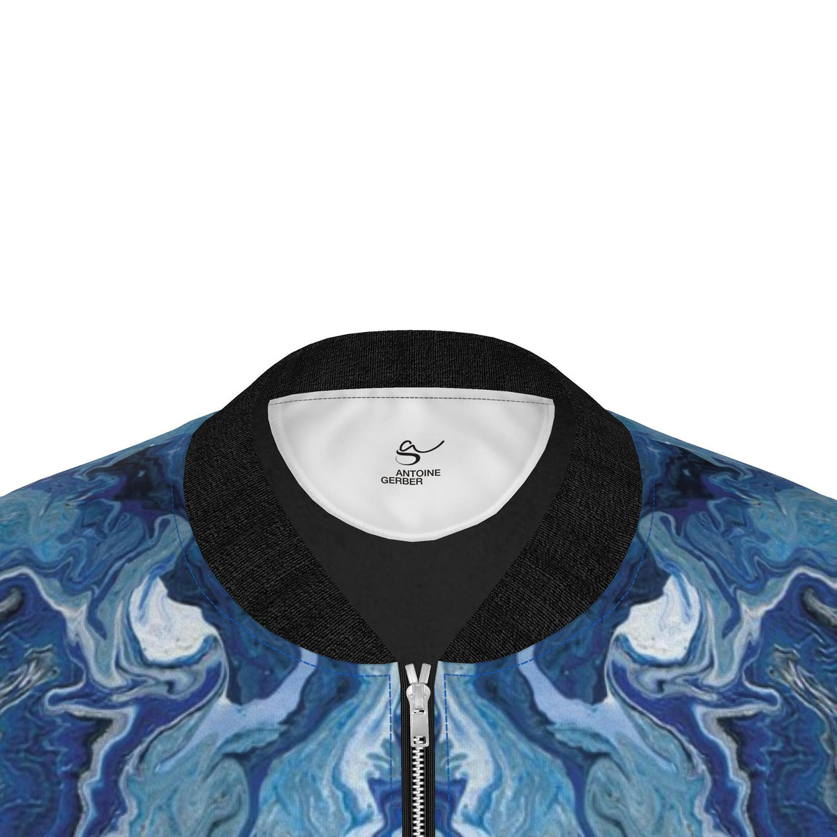 Veste bomber, motif L'ÉCHO DES PROFONDEURS, d'après une toile d'Antoine Gerber, vue 3
