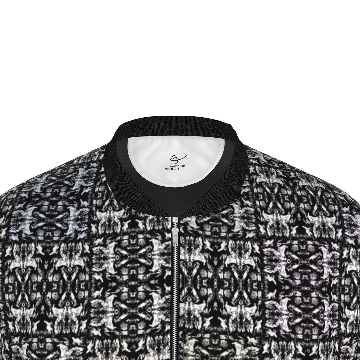 Veste bomber, motif LE CHEVAL ET SA CAVALIÈRE PERDU, d'après une toile d'Antoine Gerber, vue 3
