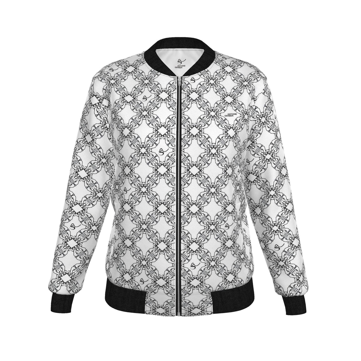 Veste bomber, motif LA STATUE, d'après une toile d'Antoine Gerber