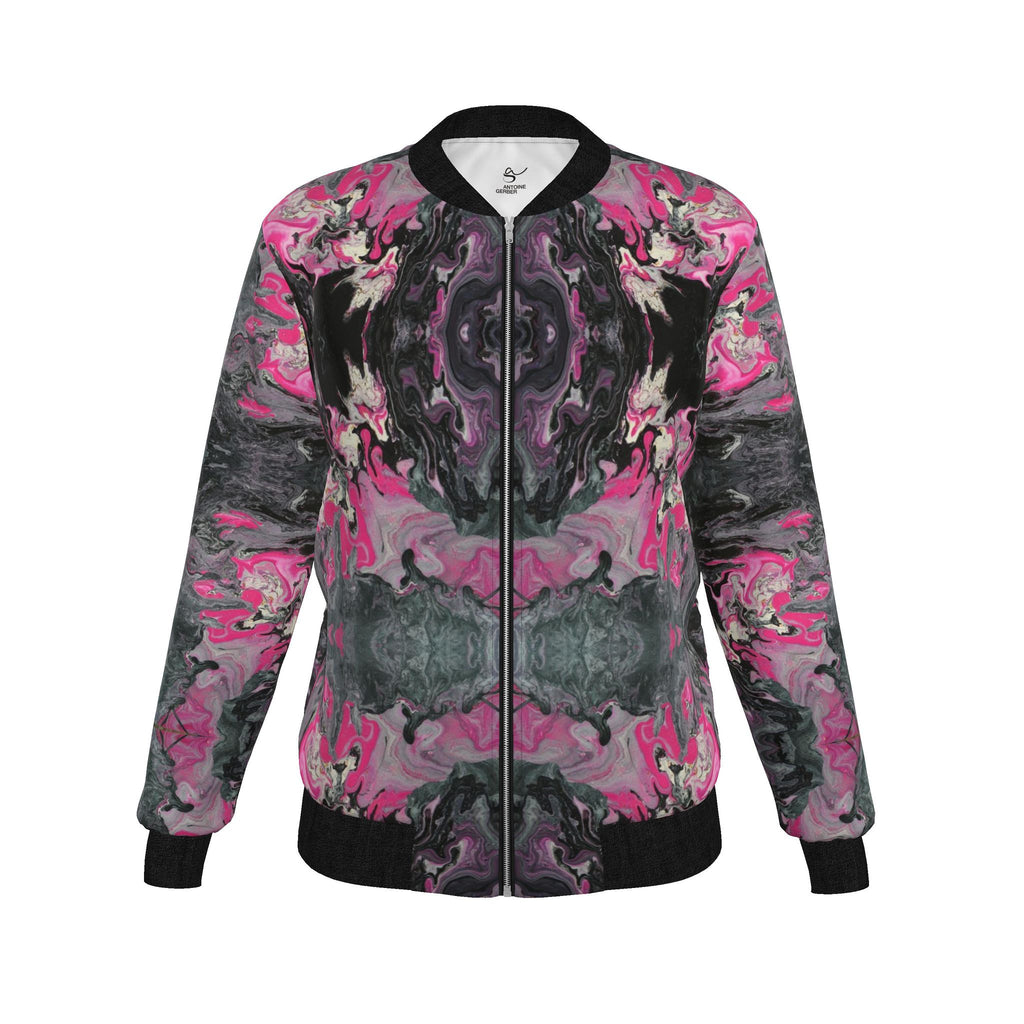 Veste bomber, motif LE PÈRE ET SA FILLE, d'après une toile d'Antoine Gerber