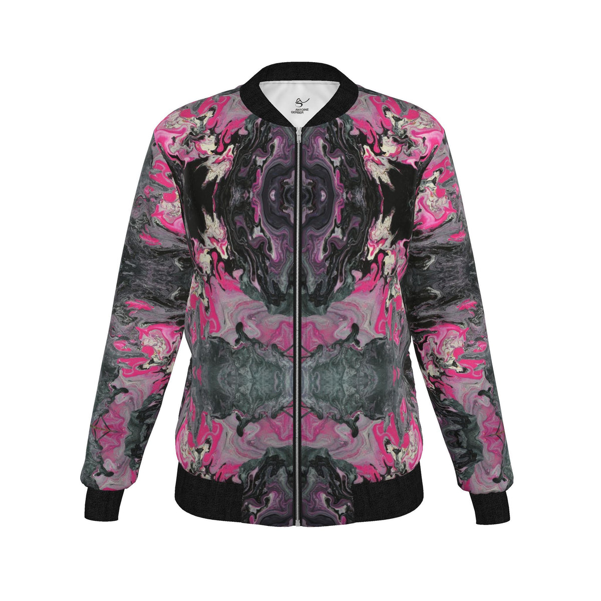 Veste bomber, motif LE PÈRE ET SA FILLE, d'après une toile d'Antoine Gerber