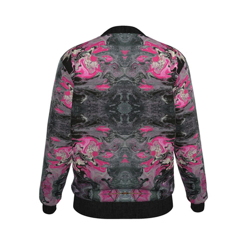 Veste bomber, motif LE PÈRE ET SA FILLE, d'après une toile d'Antoine Gerber, vue 2