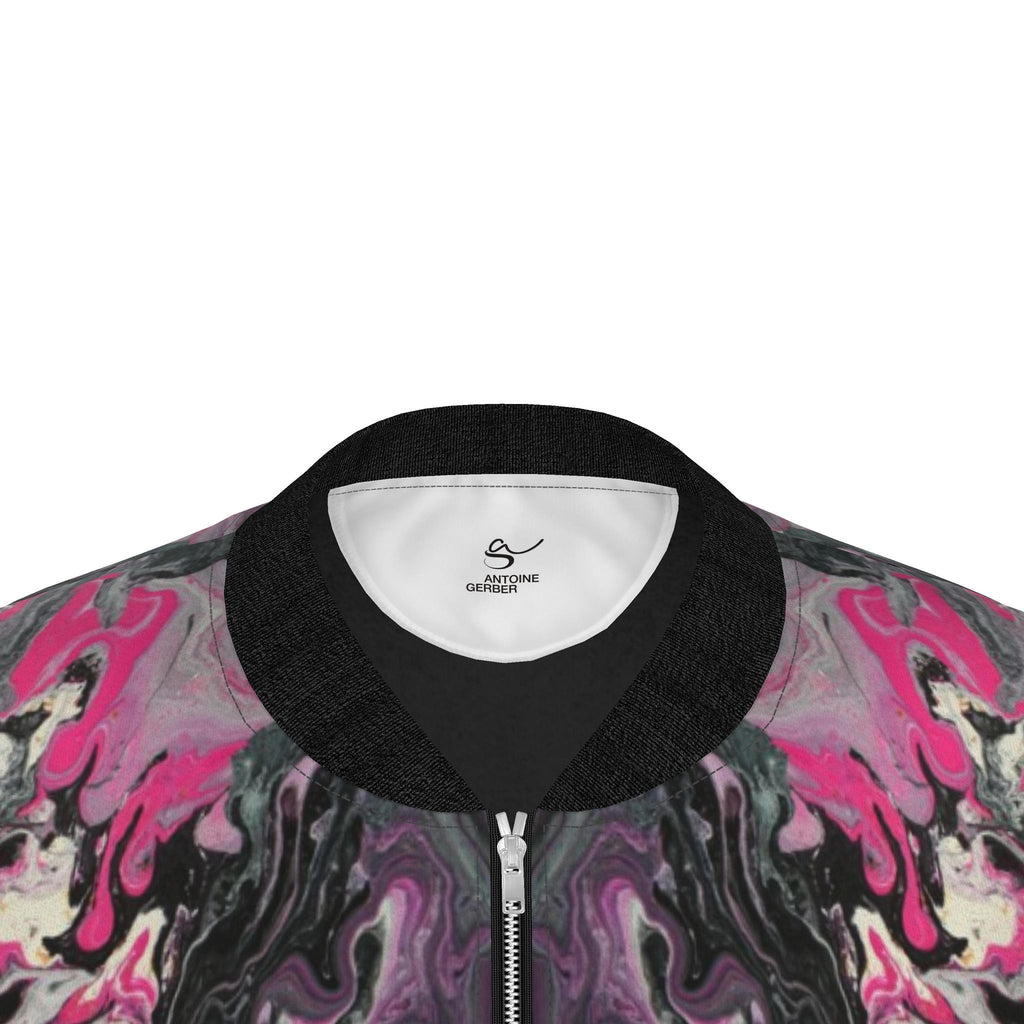 Veste bomber, motif LE PÈRE ET SA FILLE, d'après une toile d'Antoine Gerber, vue 3