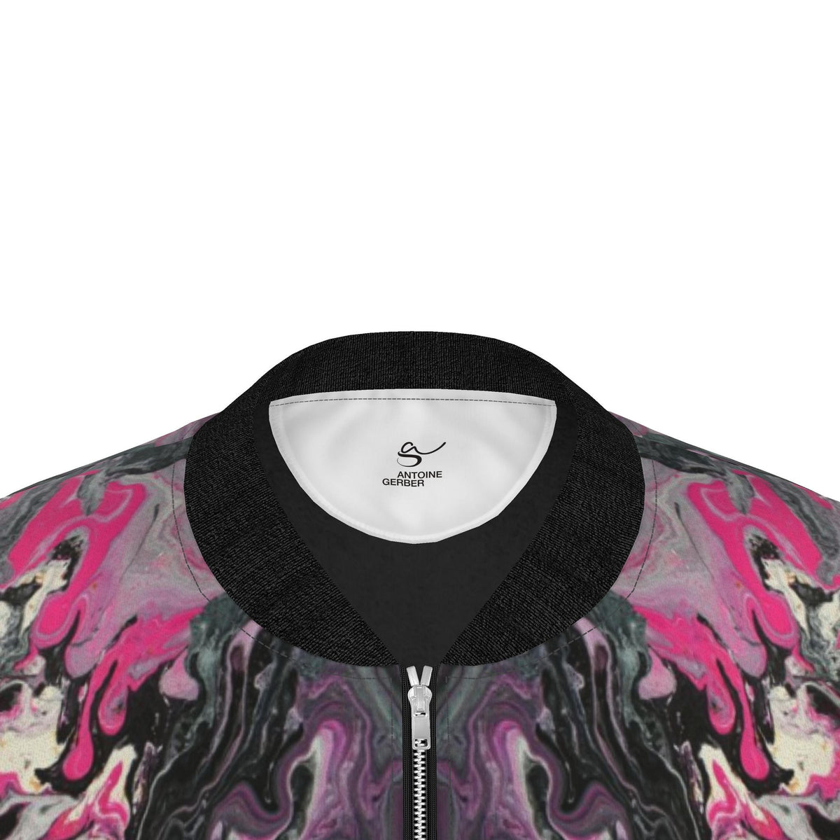 Veste bomber, motif LE PÈRE ET SA FILLE, d'après une toile d'Antoine Gerber, vue 3