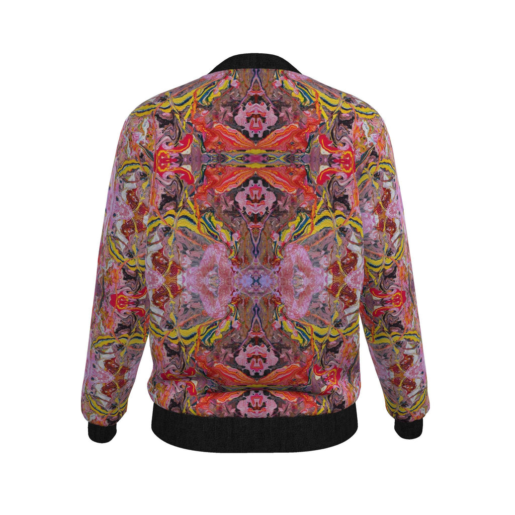 Veste bomber, motif L'OISEAU ET SON MESSAGE D'AMOUR, d'après une toile d'Antoine Gerber, vue 2