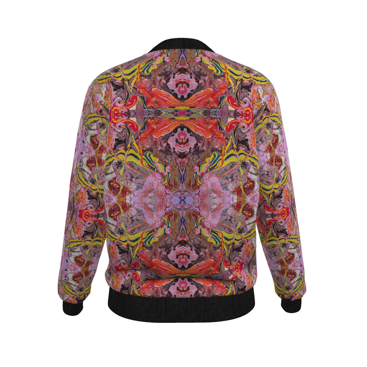 Veste bomber, motif L'OISEAU ET SON MESSAGE D'AMOUR, d'après une toile d'Antoine Gerber, vue 2