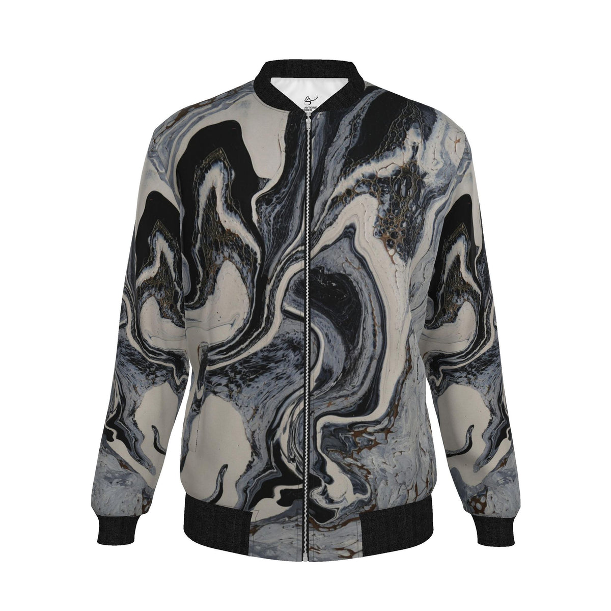 Veste bomber, motif LE LOUP QUI VOLE, d'après une toile d'Antoine Gerber