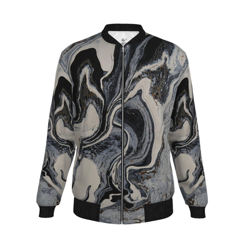 Veste bomber, motif LE LOUP QUI VOLE, d'après une toile d'Antoine Gerber