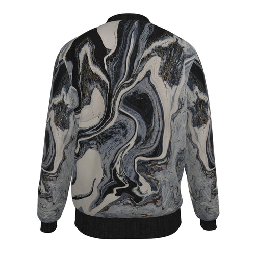Veste bomber, motif LE LOUP QUI VOLE, d'après une toile d'Antoine Gerber, vue 2