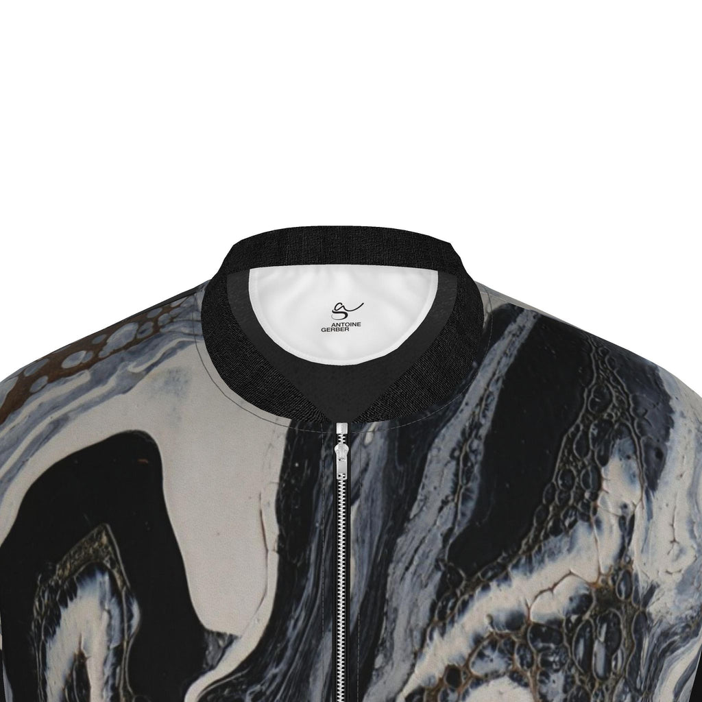 Veste bomber, motif LE LOUP QUI VOLE, d'après une toile d'Antoine Gerber, vue 3