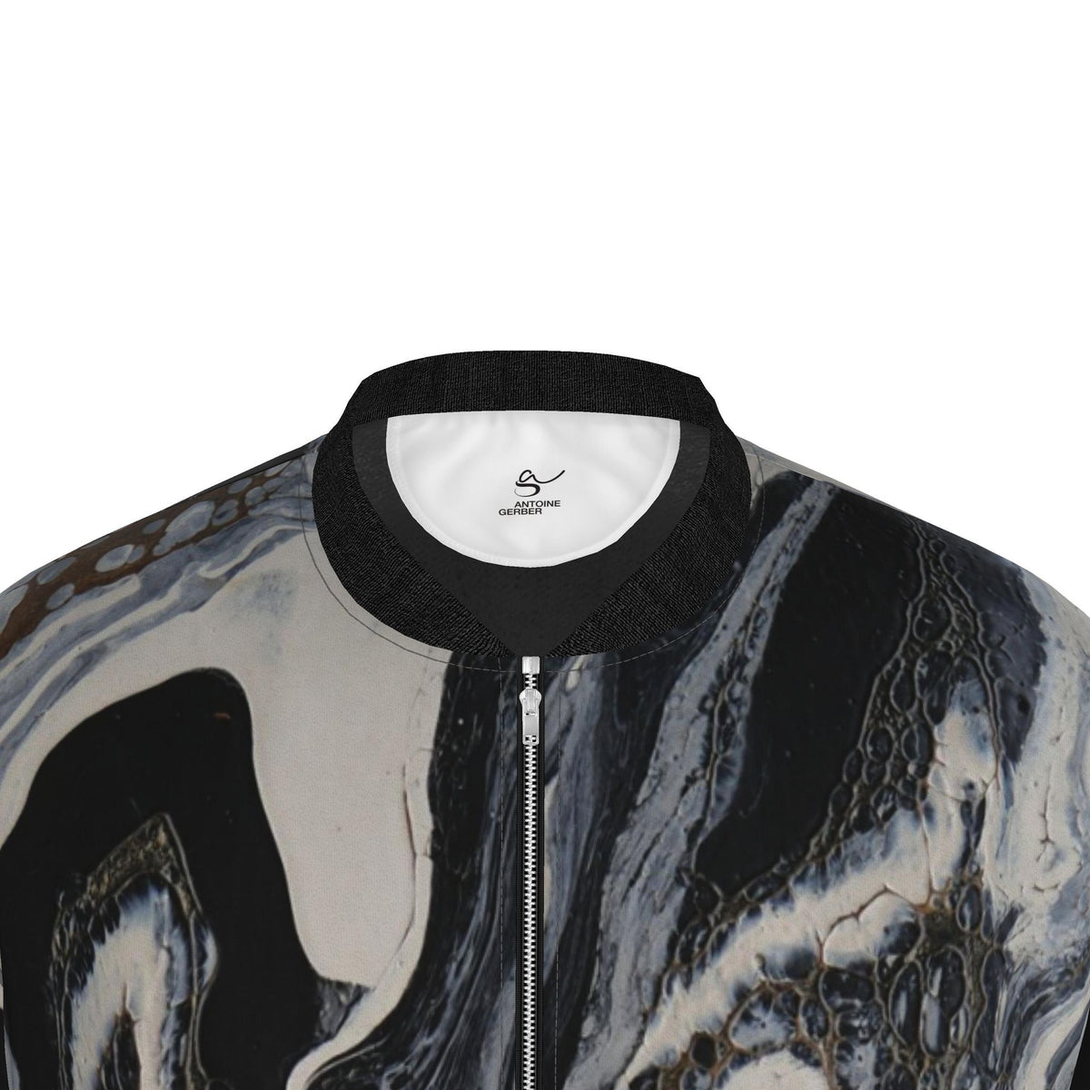Veste bomber, motif LE LOUP QUI VOLE, d'après une toile d'Antoine Gerber, vue 3