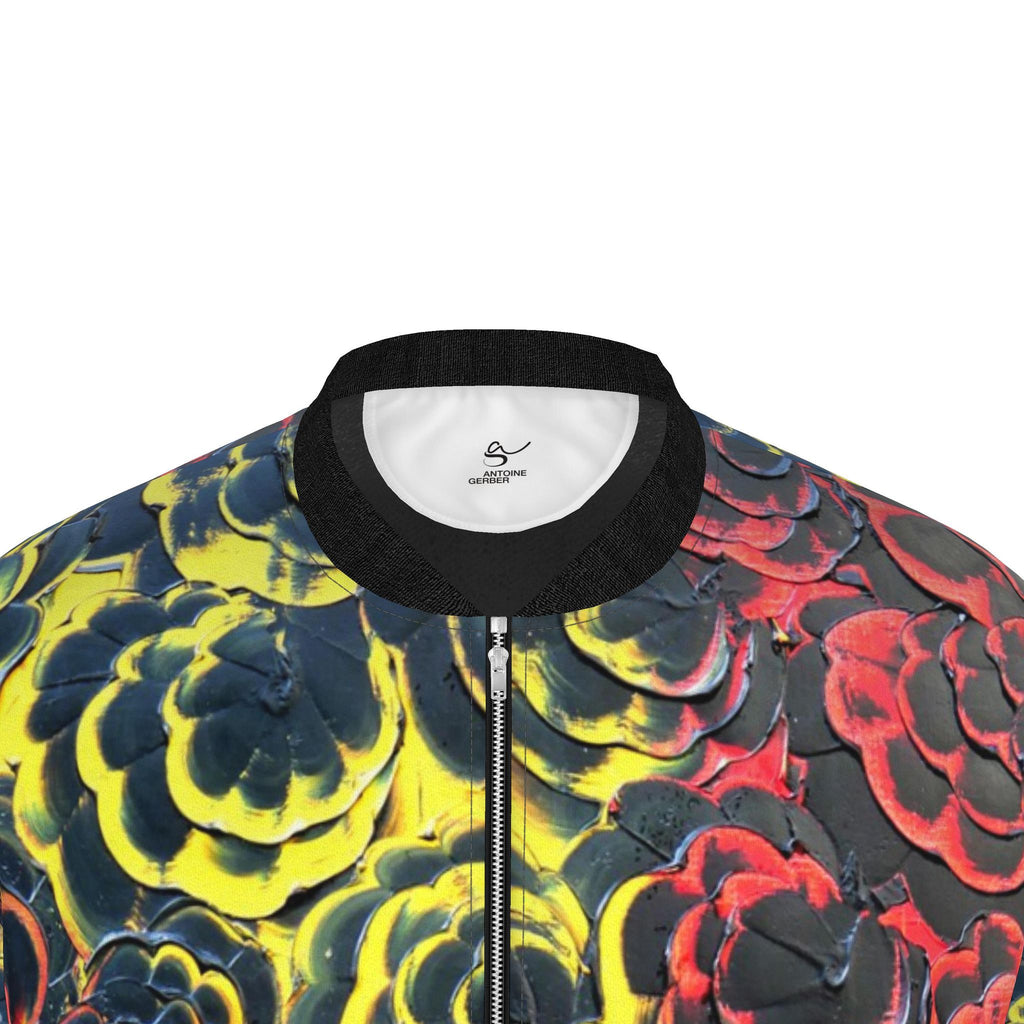 Veste bomber, motif L'ÉVEIL DU FEU, d'après une toile d'Antoine Gerber, vue 3