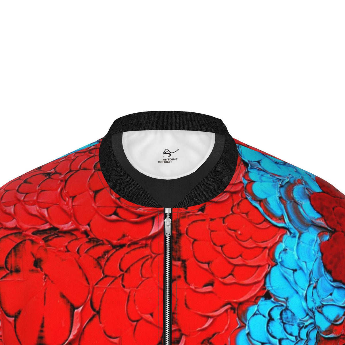 Veste bomber, motif JÉSUS, d'après une toile d'Antoine Gerber, vue 3
