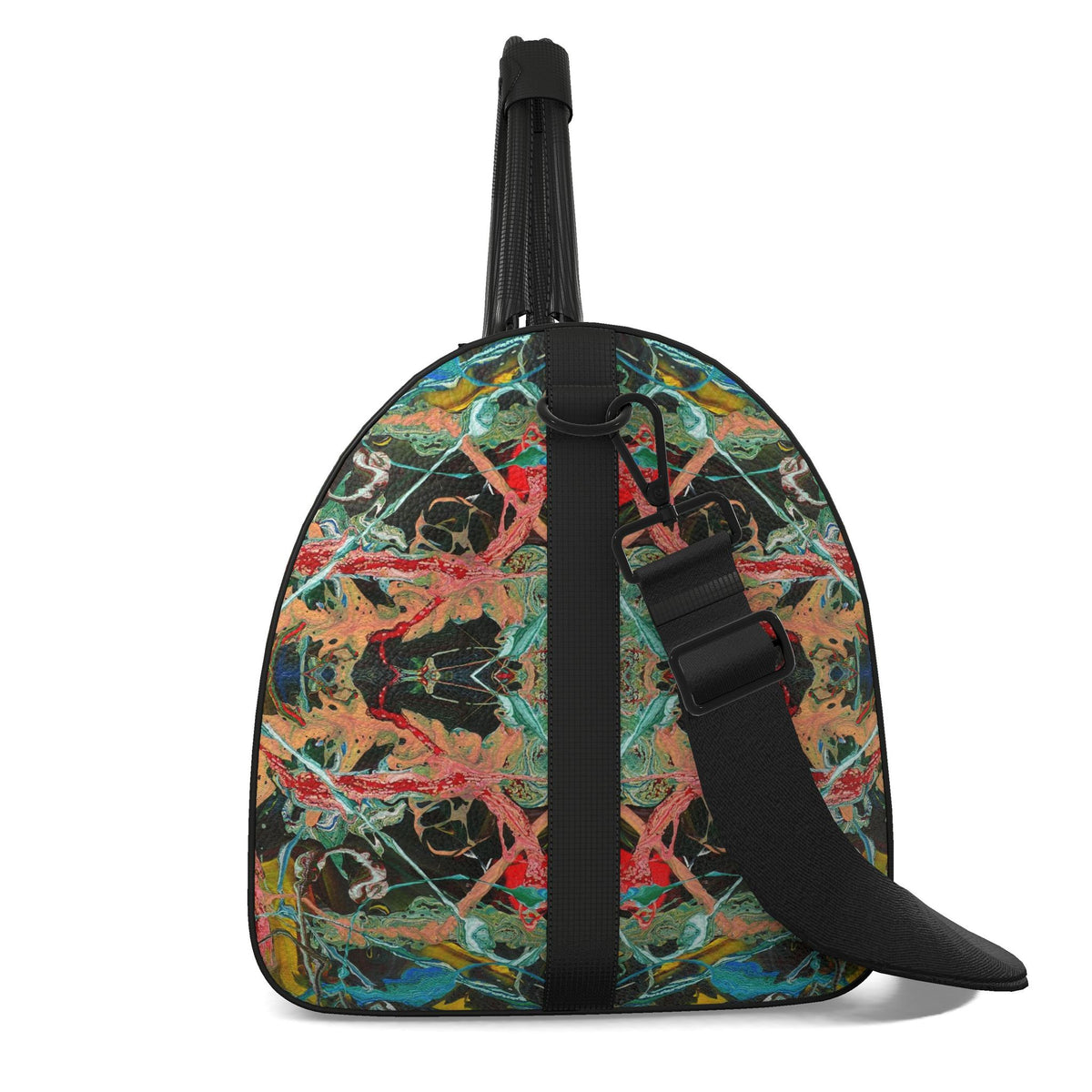 Sac polochon, motif L'IGUANE DANS LA JUNGLE, d'après une toile d'Antoine Gerber, vue 3